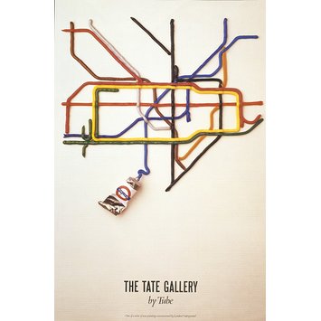 Poster - The Tate Gallery by Tube Poster - The Tate Gallery by Tube