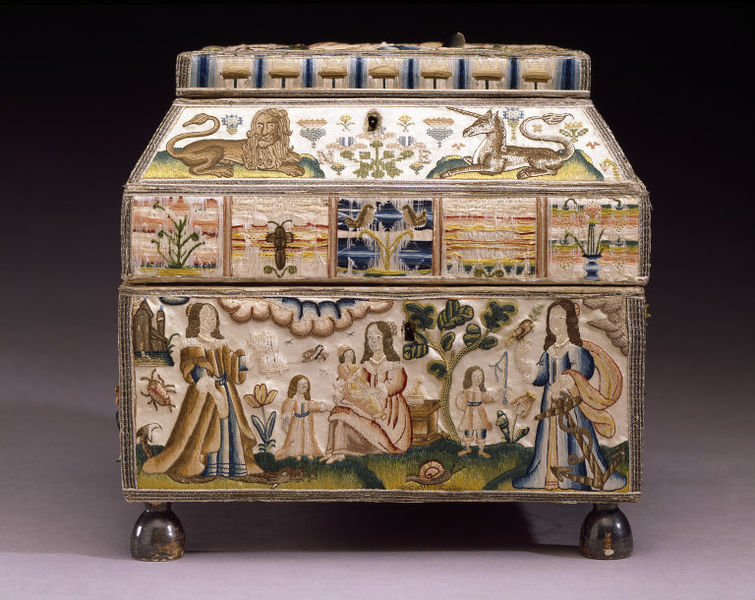 Embroidered casket Edlin, Martha V&A Search the Collections