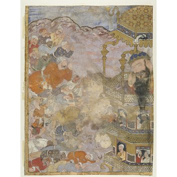 Painting - Umar is received by the giant Zumrud Shah Painting - Umar is received by the giant Zumrud Shah