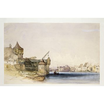 Watercolour - View at Basle Watercolour - View at Basle