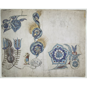 Design - Flower and foliage motifs for ceramic decoration Design - Flower and foliage motifs for ceramic decoration