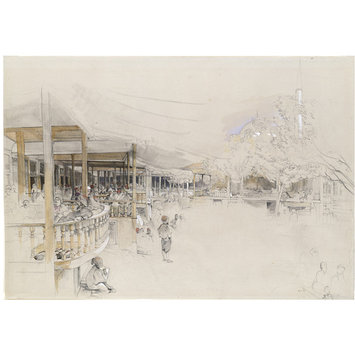 Watercolour - The Esir Hani or Avrat Pazari, the female slave market near the Nur-i Osmaniye Cami, Istanbul Watercolour - The Esir Hani or Avrat Pazari, the female slave market near the Nur-i Osmaniye Cami, Istanbul