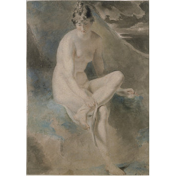 Watercolour - Study of a female nude Watercolour - Study of a female nude