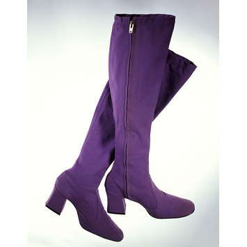 purple knee high boots uk