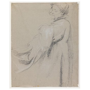 Drawing - Study of a Bearded Man Wearing a Turban and Long Cloak (Saint Nicodemus?) Drawing - Study of a Bearded Man Wearing a Turban and Long Cloak (Saint Nicodemus?)