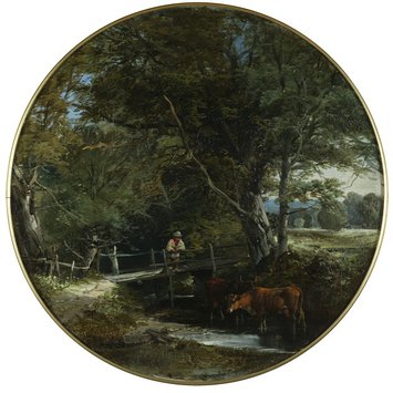 Oil painting - The Foot Bridge Oil painting - The Foot Bridge