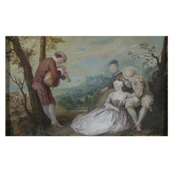 Figures In An Arcadian Landscape Watteau Jean Antoine