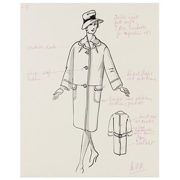 Fashion design - Suede coat full length Fashion design - Suede coat full length