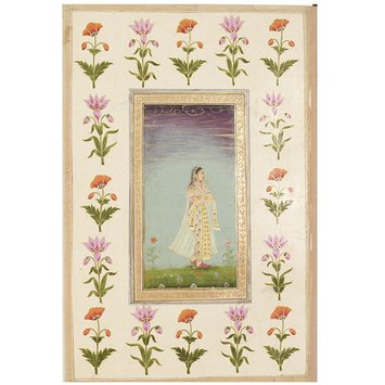 Painting - a lady walking through flowers. Painting - a lady walking through flowers.