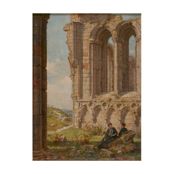 Oil painting - Part of the Ruins of Whitby Abbey Oil painting - Part of the Ruins of Whitby Abbey
