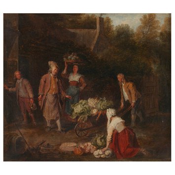 Oil painting - The Vegetable Seller Oil painting - The Vegetable Seller