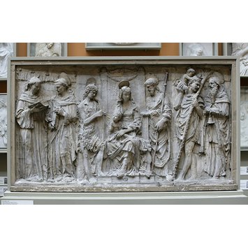 Plaster cast - Virgin and child with Saints Dominic, Peter Martyr, St John the Baptist, James the Greater Plaster cast - Virgin and child with Saints Dominic, Peter Martyr, St John the Baptist, James the Greater
