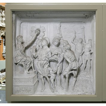Plaster cast - Marius, Martha, Audifax and Abachum are brought before Emperor Claudius II Plaster cast - Marius, Martha, Audifax and Abachum are brought before Emperor Claudius II