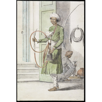 Drawing - Hookah Burdar Drawing - Hookah Burdar