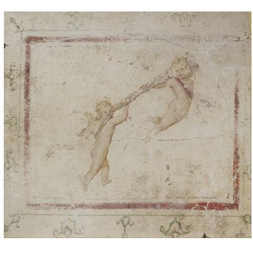 Fresco fragment - Two Amorini Fresco fragment - Two Amorini