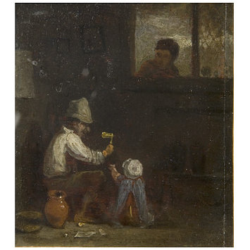 Oil painting - The Rattle (study) Oil painting - The Rattle (study)