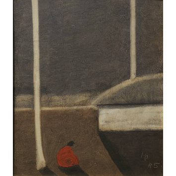 Painting - Monk on the Seashore at Dehiwala Painting - Monk on the Seashore at Dehiwala