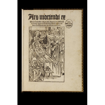 Book - Ars moriendi ex-Varijs sententijs collecta cum figuris ad resistendū in mortis agone diabolice suggestioni valens cuilibet Christi fideli utilis ac multum necessaria Book - Ars moriendi ex-Varijs sententijs collecta cum figuris ad resistendū in mortis agone diabolice suggestioni valens cuilibet Christi fideli utilis ac multum necessaria