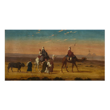 Oil painting - A Caravan in the desert Oil painting - A Caravan in the desert