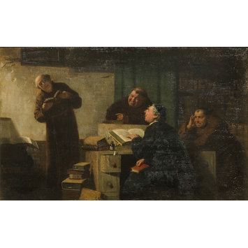 Oil painting - Monastic Library Oil painting - Monastic Library
