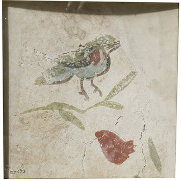 Fresco fragment - Bird and fruit Fresco fragment - Bird and fruit
