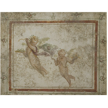 Fresco fragment - Two Amorini Fresco fragment - Two Amorini