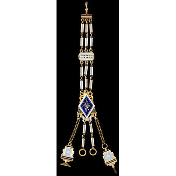 Watch chain with watch-key and seal Watch chain with watch-key and seal