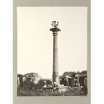 Photograph - Hampi (Vijayanagar) Bellary District: Monolithic Lamp Column, Vitthala Temple Complex. Photograph - Hampi (Vijayanagar) Bellary District: Monolithic Lamp Column, Vitthala Temple Complex.