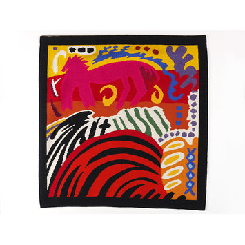 Tapestry - Pink Horse and Fried Egg Tapestry - Pink Horse and Fried Egg