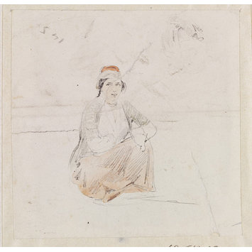 Drawing - Young Greek woman Drawing - Young Greek woman