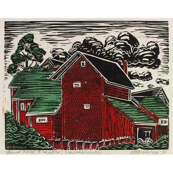 Print - Barns, North Franklin, Massachusetts Print - Barns, North Franklin, Massachusetts