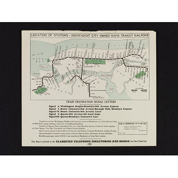 Poster - "Location of Stations- independent city owned rapid transit railroad" Poster - "Location of Stations- independent city owned rapid transit railroad"