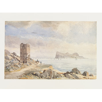 Watercolour - View of Gibraltar Watercolour - View of Gibraltar