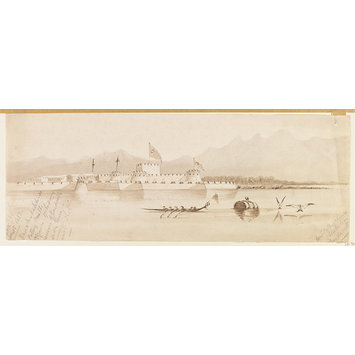 Watercolour - Turkish Fort of Chanak-Kaleh-si (asiatic Side). View Taken from the center of the strait Watercolour - Turkish Fort of Chanak-Kaleh-si (asiatic Side). View Taken from the center of the strait