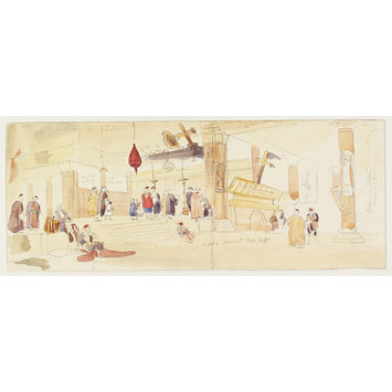 Watercolour - Chancel of the Church of the Nativity, Bethlehem. Watercolour - Chancel of the Church of the Nativity, Bethlehem.