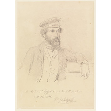 Drawing - Portrait of a man, three-quarters, facing right Drawing - Portrait of a man, three-quarters, facing right
