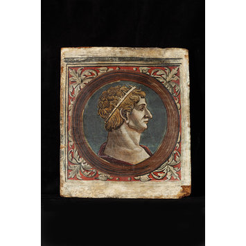 Tempera painting - Profile bust of a Roman emperor facing right Tempera painting - Profile bust of a Roman emperor facing right