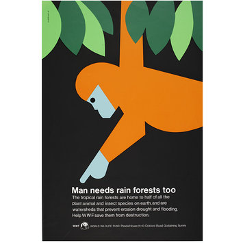 Poster - Man needs rain forests too Poster - Man needs rain forests too