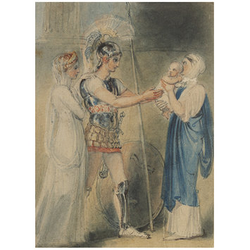 Watercolour - Hector Bidding Farewell to Andromache Watercolour - Hector Bidding Farewell to Andromache