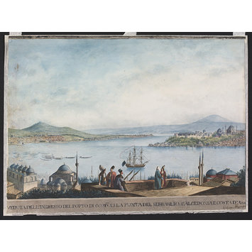 Watercolour - Entrance to the Port of Constantinople Watercolour - Entrance to the Port of Constantinople