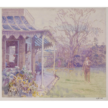 Watercolour - Porch of the Senior Common-room, Reading University Watercolour - Porch of the Senior Common-room, Reading University