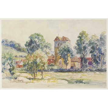 Watercolour - St. Bartholomew's Church, Fingest Watercolour - St. Bartholomew's Church, Fingest