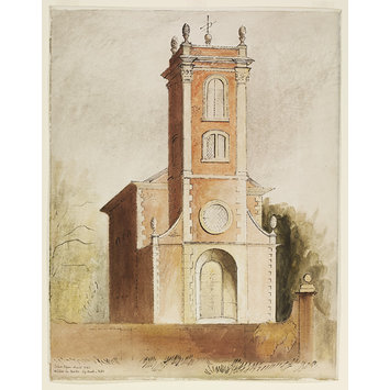 Watercolour - Busby's Church, Willen Watercolour - Busby's Church, Willen