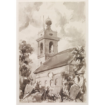 Watercolour - St. Lawrence's Church, West Wycombe Watercolour - St. Lawrence's Church, West Wycombe