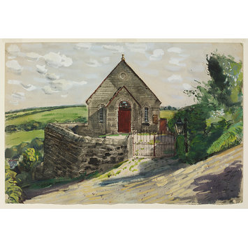 Watercolour - Bible Christian Chapel, Tremodrett, Roche Watercolour - Bible Christian Chapel, Tremodrett, Roche
