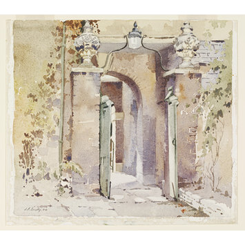 Watercolour - A gateway, Exeter Watercolour - A gateway, Exeter