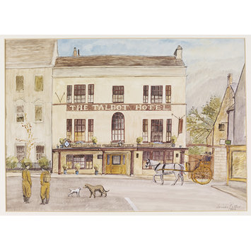 Watercolour - Talbot Hotel, Tetbury Watercolour - Talbot Hotel, Tetbury