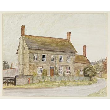 Watercolour - Hall Farm, Leinthall Earls Watercolour - Hall Farm, Leinthall Earls