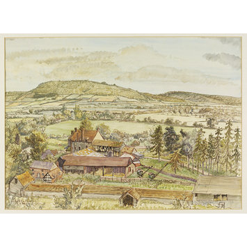 Watercolour - Grange Farm (Wigmore Abbey remains) Watercolour - Grange Farm (Wigmore Abbey remains)