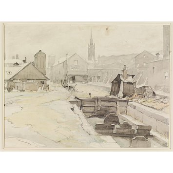 Watercolour - Manchester Ship Canal, Quay Street, Manchester Watercolour - Manchester Ship Canal, Quay Street, Manchester